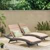 GDFStudio Olivia Rattan Adjustable Gray Chaise Lounges with Cushion(Set of 2) - 2 of 4