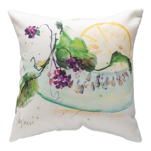 Melon Lemon and Berries Pillow – 18" Bright Indoor Outdoor Accent by Manual Woodworkers and Weavers - 1 of 3