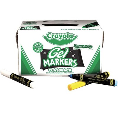 Crayola Washable Gel Marker Classpack, Conical Tip, 8 Assorted Colors, set of 80