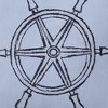 16"x16" Ship Wheel Nautical Square Throw Pillow - e by design - 2 of 3