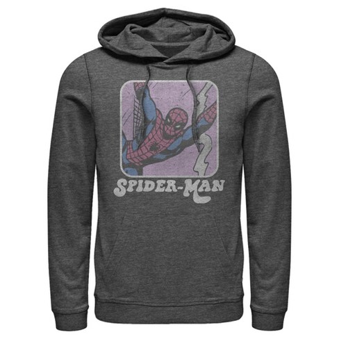 Men's Marvel Retro Distressed Spider-Man Comic Scene Pull Over Hoodie - image 1 of 4