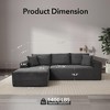 108'' Modular Sectional Sofa,Comfy Cloud Couch with L Shaped Chaise,Modern Deep Seat Boneless Couch for Living Room,3 Seater,No Assembly Required - 4 of 4