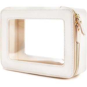Clear Makeup Bag Organizer, Travel Toiletry Bag Cosmetic Case for Women, Portable Make Up Skincare Pouch Car Organizer Bag - 1 of 4