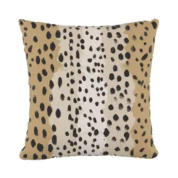 Linen Leopard Square Throw Pillow - Skyline Furniture