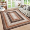 Washable Area Rugs Braided Print Accent Rug with Non-Slip Backing - 4 of 4