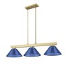 Cobalt Collection Modern Three-Light Billiard Light - 14.25" x 10.5" x 49.5" - 2 of 4