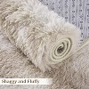 Acekool Fluffy Washable Shag Area Rug with Non-Slip Backing, Soft Plush Solid Carpet for Bedroom, Living Room, Dorm, Gray5x8 - 4 of 4