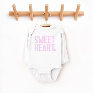 The Juniper Shop Sweetheart Puff Print Baby Long Sleeve Bodysuit - 1 of 3