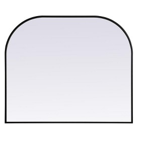 Elegant Lighting Metal Frame Arch Mirror 40x34 Inch in Black - 1 of 4