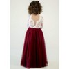 2Bunnies Rose Lace Tulle Sleeve Flower Girl Dress Maxi - 4 of 4