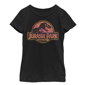Girl's Jurassic Park Sunrise Logo T-Shirt - 1 of 3
