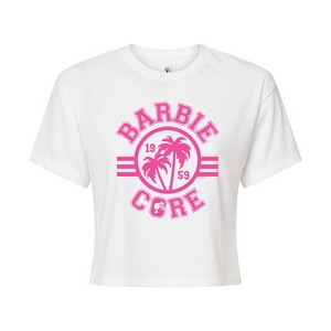 Women's - Barbie - Pink Barbie Core 1959 Logo Cropped Graphic T-Shirt - 1 of 4