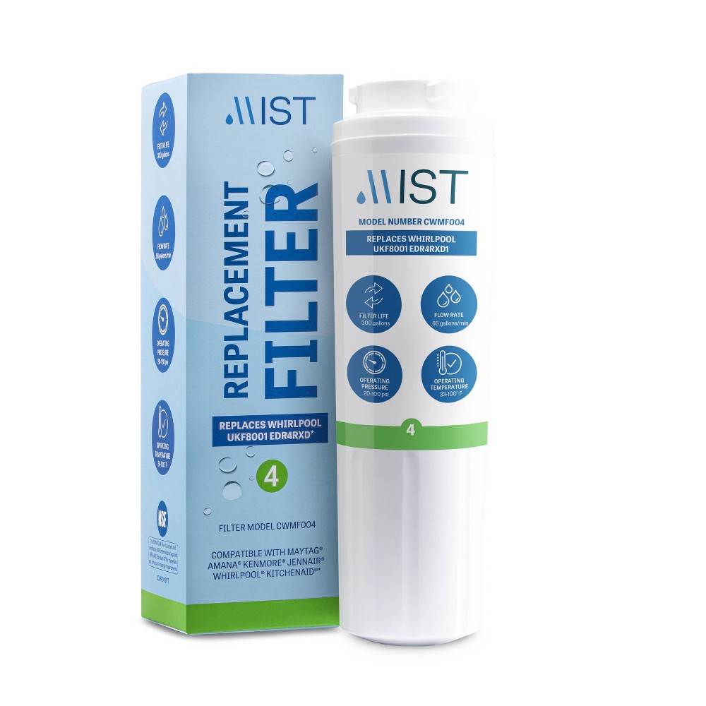 Mist UKF8001 Compatible with Whirlpool Maytag, 4396395, EDR4RXD1, Filter 4, Kenmore 46-9005, Refrigerator Water Filter