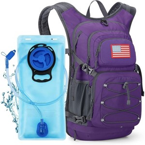 Hydration Backpack with Bladder, Lightweight Hiking Daypack for Hands-Free Water on Trails, High-Flow Bite Valve - 1 of 4