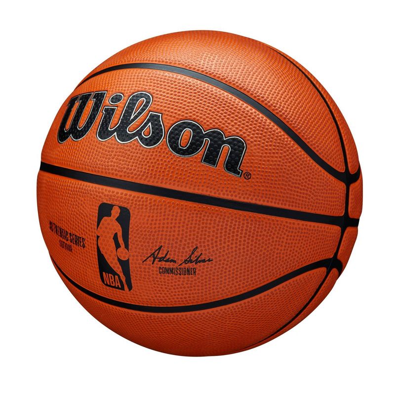 Wilson NBA Authentic Series Outdoor 27.5&#34; Basketball - Brown, 4 of 12