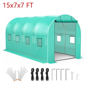 Walking in Tunnel Tent Galvanized Frame Waterproof Greenhouse - 1 of 4