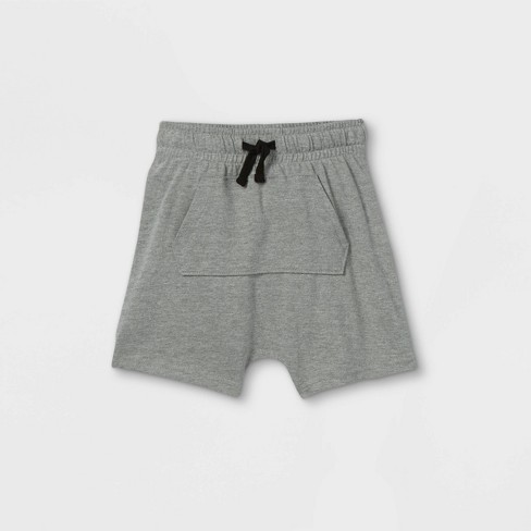 Toddler Boys' Jersey Knit Pull-On Shorts - Cat & Jack™ Light Gray 12M