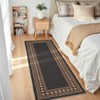 Area Rugs Modern Bordered Rug Easy Jute Rug Non-Slip Low Pile Indoor Outdoor Rugs for Living Room Patio Backyard - 2 of 4
