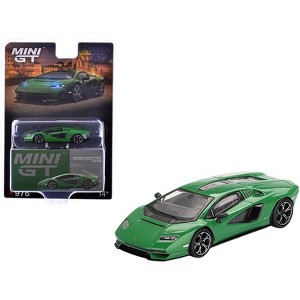 Lamborghini Countach LPI 800-4 Verde Medio Green Limited Edition 1/64 Diecast Model Car by Mini GT - 1 of 4