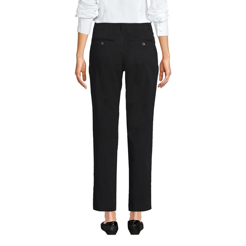 Lands' End Women's Mid Rise Classic Straight Leg Chino Ankle Pants, 2 of 6