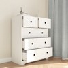 KTMBDW Drawer Dresser, Farmhouse Chest of Drawers for Bedroom, Kids Dresser with Metal Handles, Wood Drawer Organizer for Living Room - White - 3 of 4