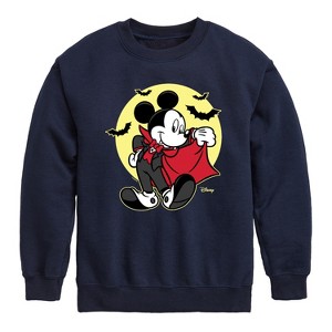 Boys' - Disney - Mickey Vampire Graphic Long Sleeve Fleece Sweatshirt - 1 of 4