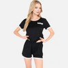 Anna-Kaci Lounge Women's Lace Trim Short Sleeve Pajama Set with Pocket Detail - 4 of 4