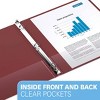Davis Group 6pk 5/8" Premium Economy Round Ring Binders Burgundy: Polypropylene Hard Cover, 100 Sheet Capacity, 2 Pockets - 4 of 4