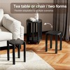ORRD Solid Wood Stackable Stools Set of 4, 18" Round Wooden Stools, Nesting Side Tables, No Assembly - 4 of 4