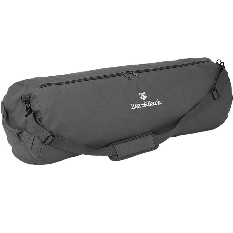 Bear & Bark Large Duffle Bag - Grey 50"x20" - 257L - Extra Large Canvas Military and Army Cargo Style Carryall Duffel for Men and Woman, 1 of 4
