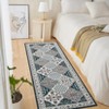 Washable Area Rug for Living Room Vintage Distressed Throw Rugs Ultra-Soft Low Pile Boho Floral Accent Carpet Traditional Indoor Carpet for Bedroom - 2 of 4