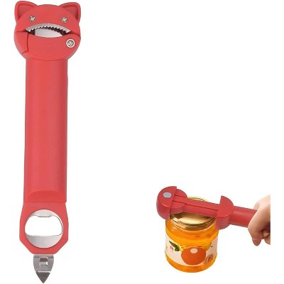 Multi function Retractable Magnetic Can Opener and bottle cap opener for Weak Hands