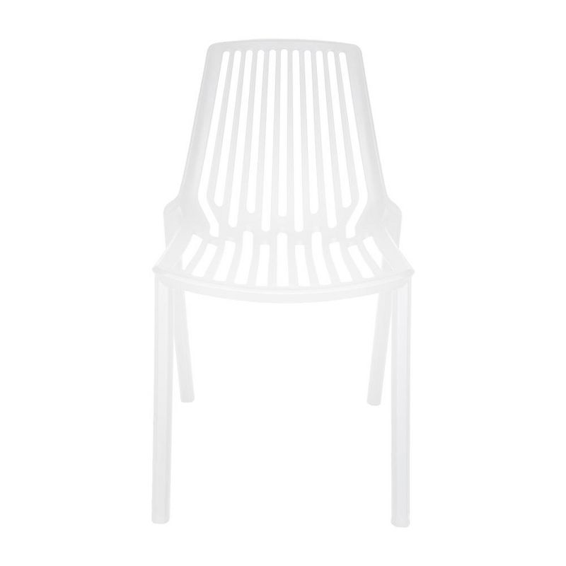 LeisureMod Acken Plastic Stackable Dining Chair Set of 2, 2 of 7