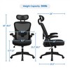 Yaheetech Adjustable High Back Mesh Office Chair with Folding Padded Armrests - 3 of 4