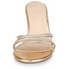 Allegra K Women's Rhinestone Strappy Heel Mules - 2 of 4