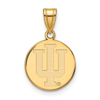 Black Bow Jewelry 14k Yellow Gold Indiana Hoosiers NCAA Medium Pendant