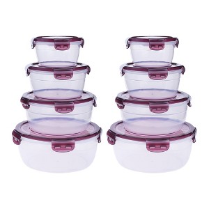 REGALWOVEN Leakproof Good-Quality Material Food Container Purple 8 Pack - 1 of 4