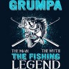Men's Design By Humans Grumpa Man Myth Fishing Legend By HoangCathrine Tank Top - 2 of 2