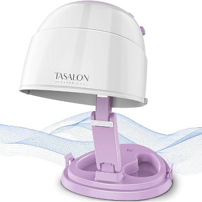 TASALON 1875W Ionic Hooded Hair Dryer Bonnet with 3 Heating Settings - Purple