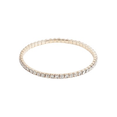 SOHI Women's Crystal Silver Bling Tennis Bracelet