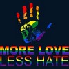 Design By Belugastore Humans More Love Pride Hand Print By Belugastore T-Shirt - 2 of 2