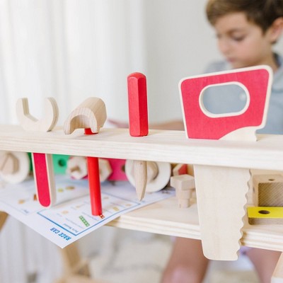 Melissa & Doug Natural Wood Kids Project Workbench Play Set