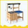 Costway Kids Kitchen Playset Wooden Outdoor Mud Kitchen Pretend Play Toy W/ Kitchenware - 3 of 4