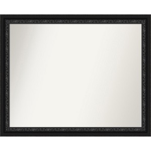 Amanti Art Downton Black Non-Beveled Wood Framed Bathroom Vanity Wall Mirror - 1 of 4