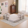 VASIP Chenille Floor Couch Sofa Bed,Convertible Compression Sleeper Sofa with Pillow Back Support, for Living Room, Bedroom,Light Gray - 2 of 4