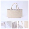Unique Bargains Handcrafted Odorless Cotton Rope Storage Basket with Handles and Divider 1 Pack - 3 of 4