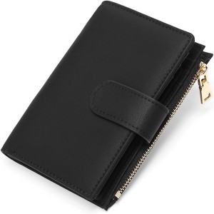 BEAFUP Small Leather Wallet for Women - with RFID Blocking  and Zipper Closure, 14 Card Slots & Coin Pocket for Everyday Carry, Travel - 1 of 4