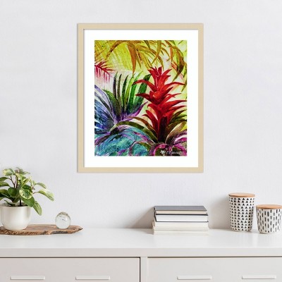 Tropic Botanicals VI Framed Graphic Art Print in Natural Wood