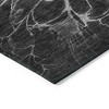 Charcoal Gray And Silver Abstract Washable Indoor Outdoor Area Rug - 4 of 4