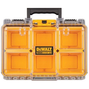 DeWalt - ToughSystem 2.0 - Half-Size Organizer - 6 compartments - Polypropene - Yellow - 10.47 in. - 1 of 1